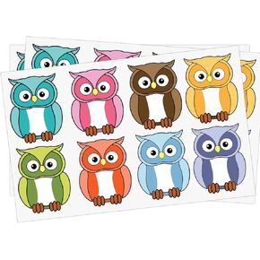 2x3 inch Owls Name Tags Labels Owls Themed Party Favor Labels Owls Bulletin Board Classroom Decoration for Teacher Student,80 pcs