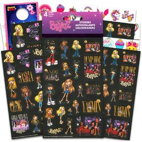 MGA Entertainment Bratz Sticker Pack for Girls ، Kids - Party Favors Bundle مع 4 أوراق ملصقات دمية Bratz لأكياس عيد ميلاد الأطفال ، والحرف اليدوية ، والمزيد