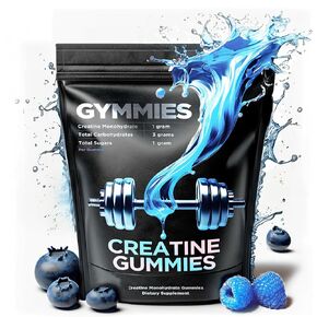 Creatine Monohydrate Gummies - Muscle Growth, Performance, Endurance - 1 Gram Creatine per Gummy - Vegan, Non-GMO, Gluten-Free, Made in USA - 90ct - Lemon Flavor