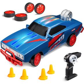 Syncfun Remote Control Car RC Drift 2.4 جيجا هرتز 1:16 مقياس 11.5 كم/ساعة مركبة لعب عالية السرعة مع LED LED 1 بطارية وإطارات العرقات الرياضية ، هدية للبنين فتيات الأطفال