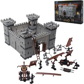 Medieval Castle Toys,Knight Game Soldier Model Building Accessories, DIY Assembled Castle Model Set,Playset Gifts
