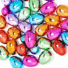 Skirfy Fillable Easter Eggs 2.36" Inch (36 Pack) with Hinge Bulk Colorful Bright Plastic Easter Eggs, Perfect for Easter Egg Hunt,Birthday Party Favor