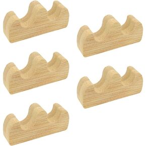 Coshar Wood Stand Crinting Brushes حامل ، أداة حامل قلم ، راحة فرشاة الخط ، حزمة 5