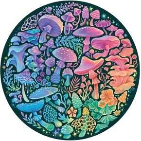 Ravensburger Mushrooms 500 قطعة كبيرة التنسيق Jigsaw لغز | متعة صعبة للبالغين | صور آسر | مواد مستدامة معتمدة