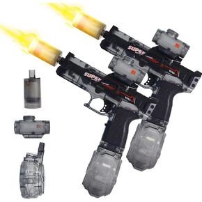Electric Water Gun for Kids Ages 8-12-Automatic Water Gun with Automatic High Power, Long Range 28-32 FT,Beach Toys for Summer Outdoor Fun, Black*2