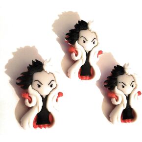 Cruella de Vil Button Singles by Dress it Up Buttons and Embellishments/Officialy Licensed Disney Products - 101 Dalmations