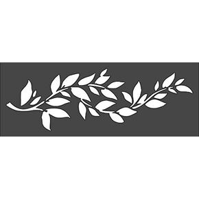 Leaf Border Stencil Reusable Sturdy Flexible Clear Plastic 1-3x8 in Arts and Crafts Material Scrapbooking for Airbrush Painting Drawing