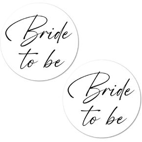 40 Bride to Be Stickers, 2 Inch Big Round Glossy Labels, Great for Bachelorette, Weddings, Bridal Shower, Engagement Party, Party Favors Décor, Tags and Supplies. Made in USA.