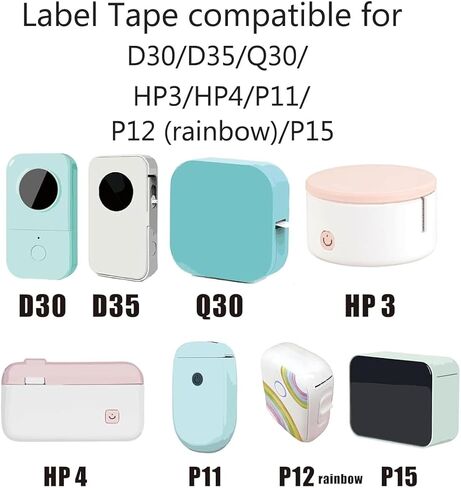 3Rolls White Label Tape 15mmx50mm Compatible with Phomemo D30 D35 Label Maker Waterproof Laminated Custom Stickers Office Labels Replacement (White) in Saudi Arabia