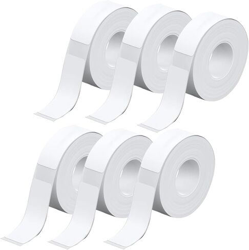 3Rolls White Label Tape 15mmx50mm Compatible with Phomemo D30 D35 Label Maker Waterproof Laminated Custom Stickers Office Labels Replacement (White) in Saudi Arabia