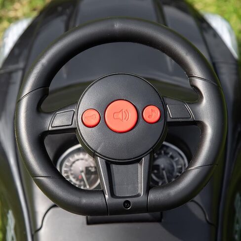 Aosom Kids Ride On Push Car, Foot-to-Floor Walking Sliding Toy Car for Toddler with Working Horn, Music, Headlights and Storage, Red in Kuwait