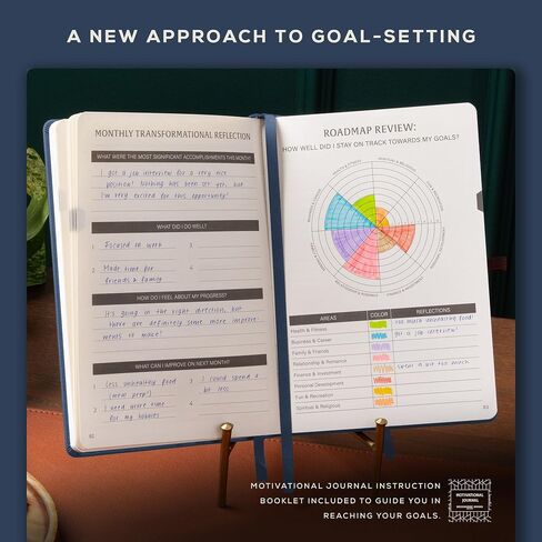 Beechmore Books Motivational Weekly Planner Notebook - Organizer Journal with Transformational Road Map for Self-Reflection & Tracking Goals - Gift Box, Pen Holder, Instruction Booklet - 248 Pages in Kuwait