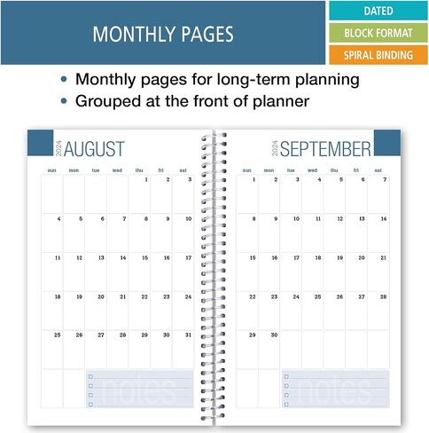 Elan Publishing Company Dated Student Planner for High School of College: Dated August 2025 - July 2026 (Blue) in Saudi Arabia
