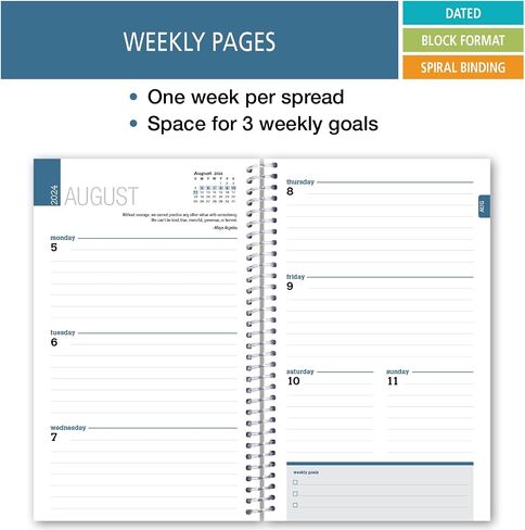 Elan Publishing Company Dated Student Planner for High School of College: Dated August 2025 - July 2026 (Blue) in Saudi Arabia