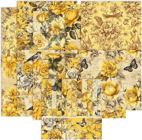 Vintage Scrapbook Paper Pad 6"*6"-Two of 12 Colors Frame Material Paper,Single-Sided Scrapbook CardStock Paper Pad for Holiday Cardmaking DIY Origami Decorative Craft Paper. (R2434, 6inch) in Kuwait