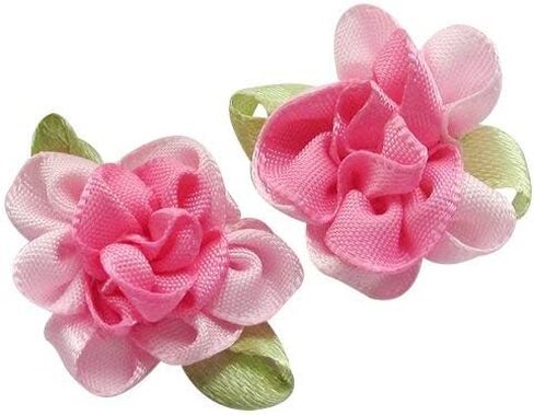 Chenkou Craft 2tone Satin Ribbon Flowers Bows Appliques DIY Craft Wedding Decoration 40pcs in Saudi Arabia