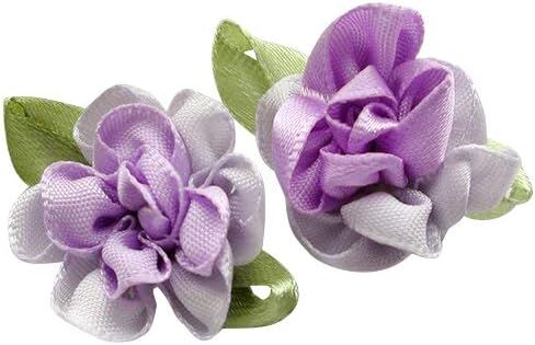 Chenkou Craft 2tone Satin Ribbon Flowers Bows Appliques DIY Craft Wedding Decoration 40pcs in Saudi Arabia