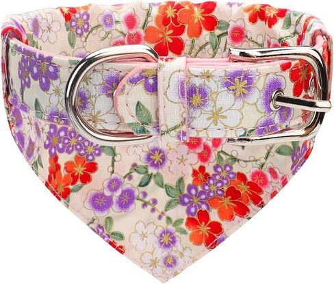 Vaburs Dog Collar and Dog Bandana, Pet Collar Fancy Dog Collar with Bandana for Small Medium and Large Dogs Adjustable(S-Pink) in Saudi Arabia