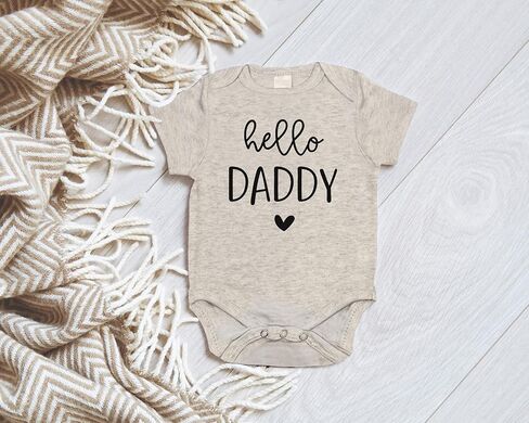 Hello Daddy Pregnancy Announcement For Husband - Surprise Gift For Dad-to-be (White) in Kuwait