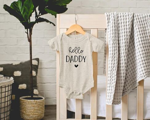Hello Daddy Pregnancy Announcement For Husband - Surprise Gift For Dad-to-be (White) in Kuwait