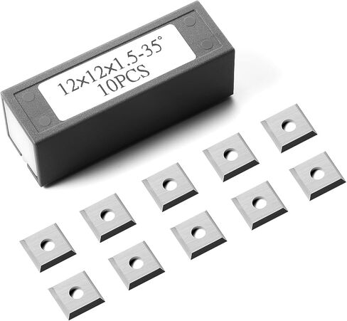 Genmitsu 10pcs Square Shape Tungsten Carbide Cutters Inserts Set, Spoilboard Surfacing Router Bit Replacement Cutter Accessories, 10x10x2.2mm, 30° Cutting Angle in Kuwait