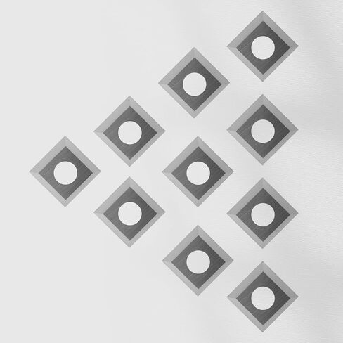 Genmitsu 10pcs Square Shape Tungsten Carbide Cutters Inserts Set, Spoilboard Surfacing Router Bit Replacement Cutter Accessories, 10x10x2.2mm, 30° Cutting Angle in Kuwait