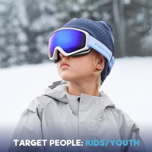 findway Kids Ski Goggles, Kids Snow Snowboard Goggles for Boys Girls Youth OTG in Kuwait