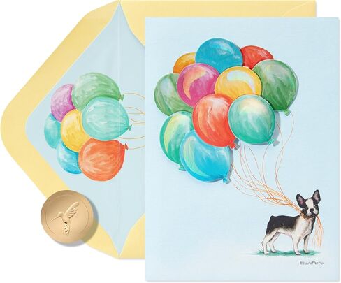 Papyrus French Bulldog Birthday Card - Designed by Bella Pilar (Pawsitively Awesome) in Saudi Arabia