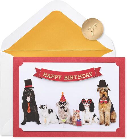Papyrus French Bulldog Birthday Card - Designed by Bella Pilar (Pawsitively Awesome) in Saudi Arabia