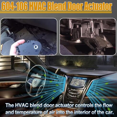 مشغل باب مزيج الهواء 604-108 HVAC متوافق مع موديلات كاديلاك بويك وبونتياك بما في ذلك تشيفي إمبالا 2004 2005 2006 2007 2008 2009 2010 2011 2012 2013 مشغل باب مزيج درجة حرارة السخان in Saudi Arabia