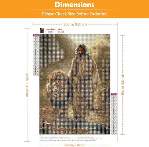 KEYIFA Diamond Art Colorful Angel Diamond Painting Kits for Adults, 5D Round Full Drill, Angel Diamond Dots Mosaic Painting for Beginner, DIY Gems Art Craft for Home Wall Decor 30x30 cm in Kuwait