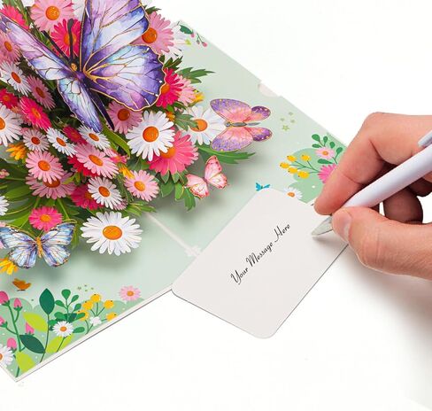 البطاقة المنبثقة مع تصميم الفراشة الأرجواني ، بطاقات عيد ميلاد الفراشة المصنوعة يدويًا مع مظاريف لعيد الميلاد ، والتفكير فيك ، عيد أم الذكرى السنوية طوال الوقت in Kuwait