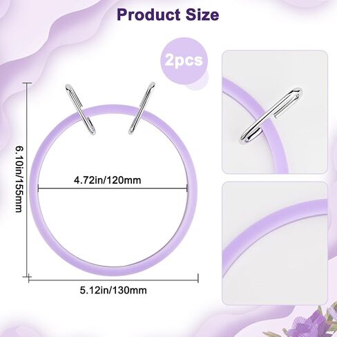 GORGECRAFT 2Pcs Plastic Embroidery Hoops Spring Tension Shed Embroidery Hoop Cross Stitch Hoops Circle Round Ring Frame for Handy Sewing Embroidery Cross Stitch Beginners 6.1 x 5.1 x 0.7inch in Saudi Arabia
