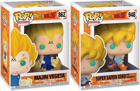 Funko Pop! Animation: Dragon Ball Z 2-Pack – Majin Vegeta (#862) & Super Saiyan Goku Kamehameha (#948) in Saudi Arabia