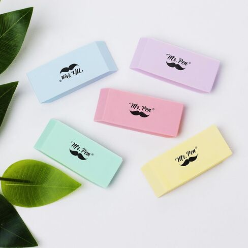 Mr. Pen- Erasers, 12 Pack, Green Pencil Eraser, Erasers for Pencils, Mr Pen Erasers, Erasers for School, Large Eraser, Block Erasers for School, Rubber Eraser, Large Erasers for School in Kuwait