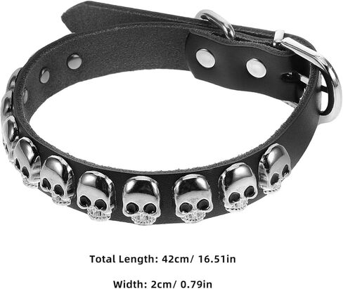 POPETPOP Cat Collar Personalized: Halloween Animal Collar Black Skull Cat Choker Kitten Supplies with Buckle in Saudi Arabia