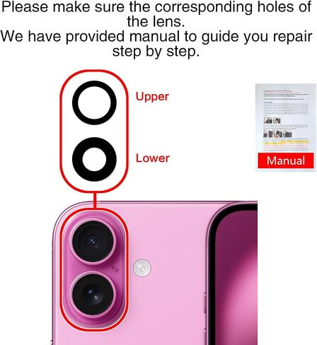 ASDAWN Back Rear Camera Lens Glass Replacement for iPhone 14 Pro Max 6.7 Inches with Pre-Installed Adhesive, ASDAWN Back Camera Lens Glass kit with Installation Manual + Repair Tool Set in Saudi Arabia