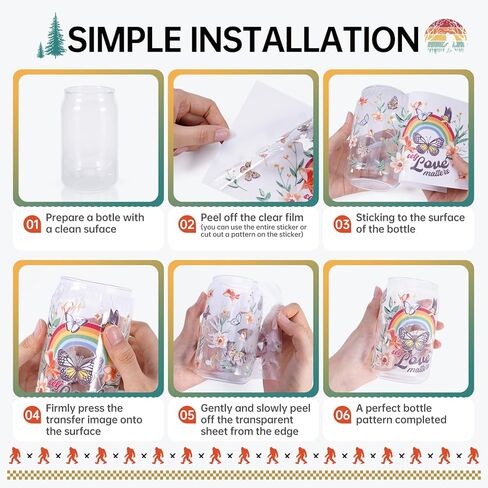 AFRITEE UV DTF Cup Wraps - 20 Sheets Green Weed Smoke Uvdtf Cup Wrap for 16 oz Glass, Rastafari Culture Waterproof Transfer Stickers Decals DIY Water Bottle Journal Paper Cutting Craft Decoration in Kuwait