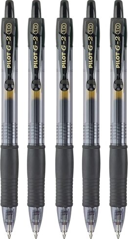 PILOT, G2 Premium Gel Roller Pens, Bold Point 1 mm, Black (Pack of 6, 30 Count Total) in Saudi Arabia