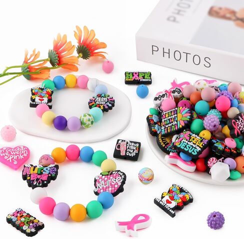 6PCS Teacher Silicone Focal Beads for Pens, Character Silicone Beads for Lanyard Making DIY Handicraft in Kuwait
