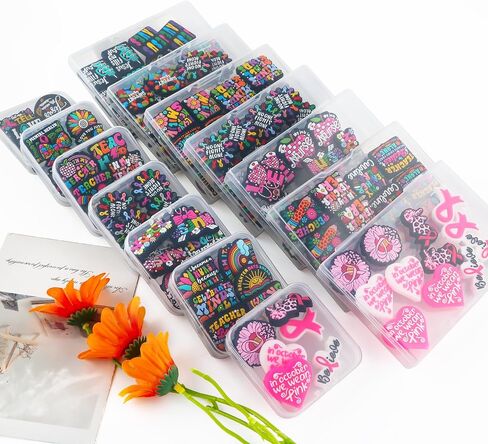 6PCS Teacher Silicone Focal Beads for Pens, Character Silicone Beads for Lanyard Making DIY Handicraft in Kuwait