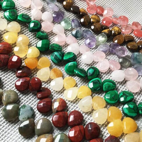 Natural Stone Beads Water Drop Shape Faceted Opal Loose Beads 10X12X5mm 7.9 inch for Jewelry Making in Saudi Arabia
