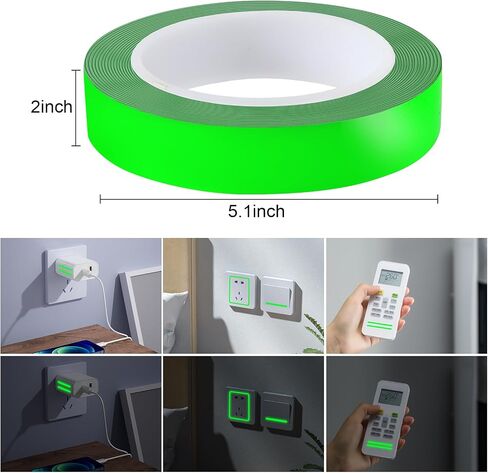 Glow Tape 1 Inch x 85 Feet Fluorescent Tape Waterproof for Outdoor Luminous Tape Halloween Decorations and Stage in Saudi Arabia