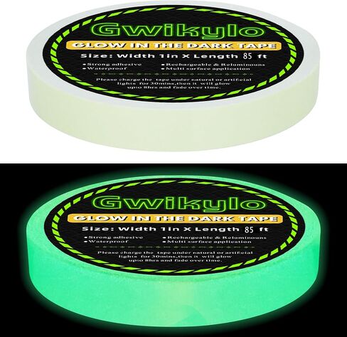 Glow Tape 1 Inch x 85 Feet Fluorescent Tape Waterproof for Outdoor Luminous Tape Halloween Decorations and Stage in Saudi Arabia