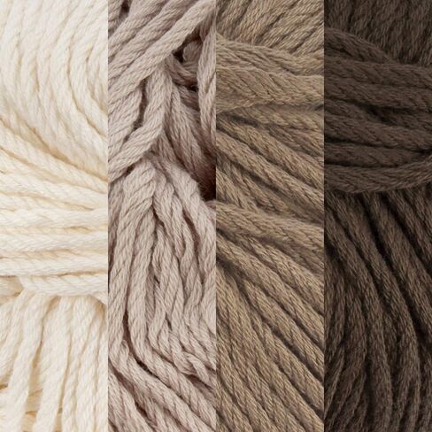 JubileeYarn Bamboo Cotton Chunky Yarn - 100g/Ball - Shades of Brown - 4 Balls in Saudi Arabia