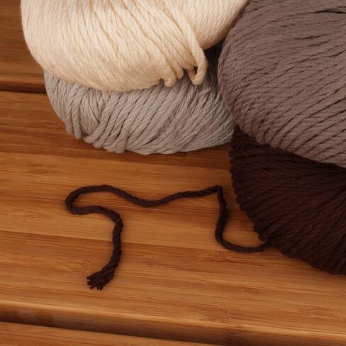 JubileeYarn Bamboo Cotton Chunky Yarn - 100g/Ball - Shades of Brown - 4 Balls in Saudi Arabia
