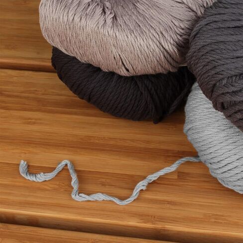 JubileeYarn Bamboo Cotton Chunky Yarn - 100g/Ball - Shades of Brown - 4 Balls in Saudi Arabia