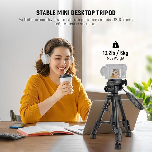 NEEWER 72" Fluid Head Video Tripod Monopod, Aluminum Alloy QR Plate Compatible with DJI RS Gimbal Manfrotto, 360° Pan & +90°/-70° Tilt for DSLR Camera Camcorder, Max Load 17.6lb/8kg, TP72A in Kuwait