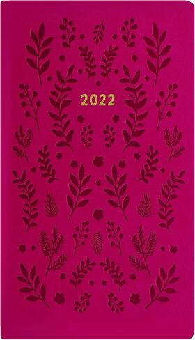Letts of London Woodland 2025 Weekly Planner, 12 Months, January to December, Sewn Binding, Medium Pocket, 5.875" x 3.125", Multilingual, Pink (C082174-25) in Saudi Arabia