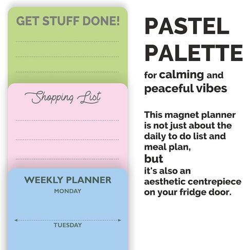 MFM Toys XoxOmags Mini Fridge Magnet Crite -Irase Planner - للمهام اليومية والأسبوعية ، ومخطط الوجبات ، والمنظم ، وقوائم التحقق من التسوق للمنزل والمكاتب (Combo 1) in Saudi Arabia